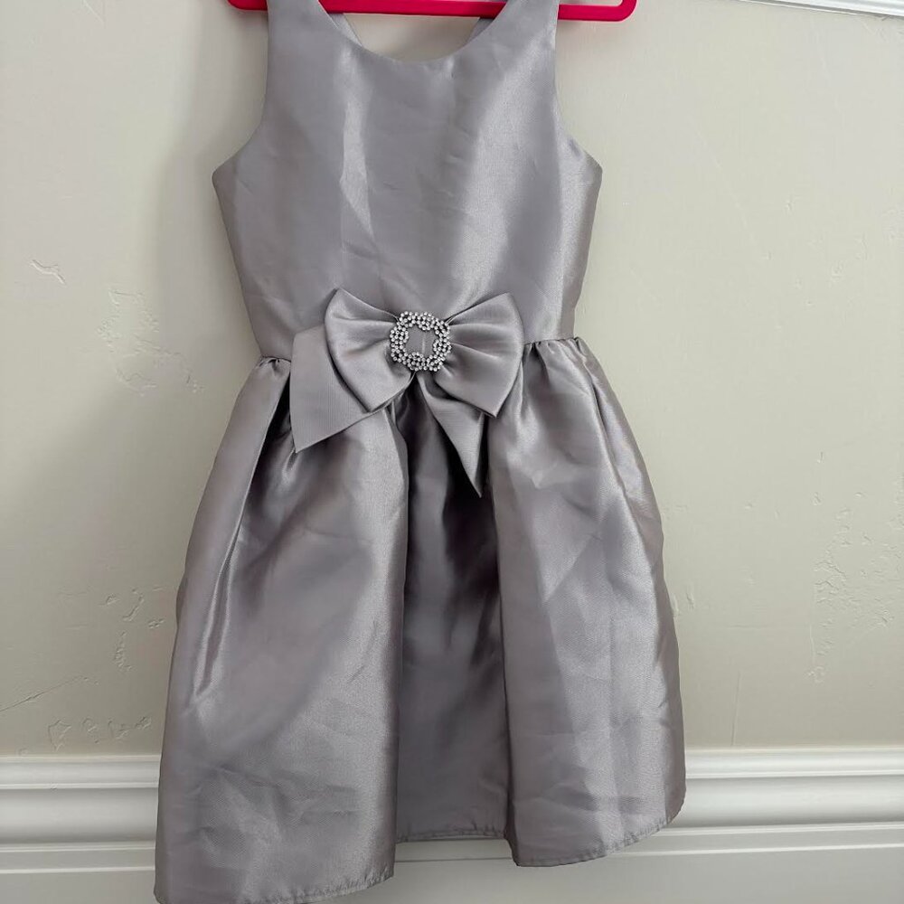 Gorgeous Girls Silver Holiday Dress I Size 10